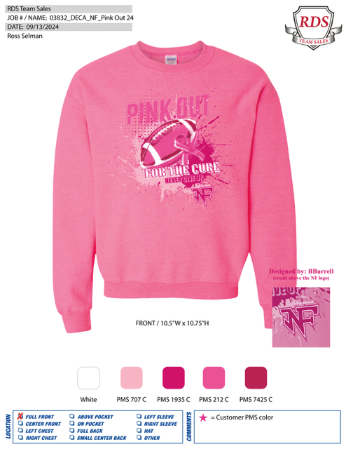 Pink Out Gear Football 2024